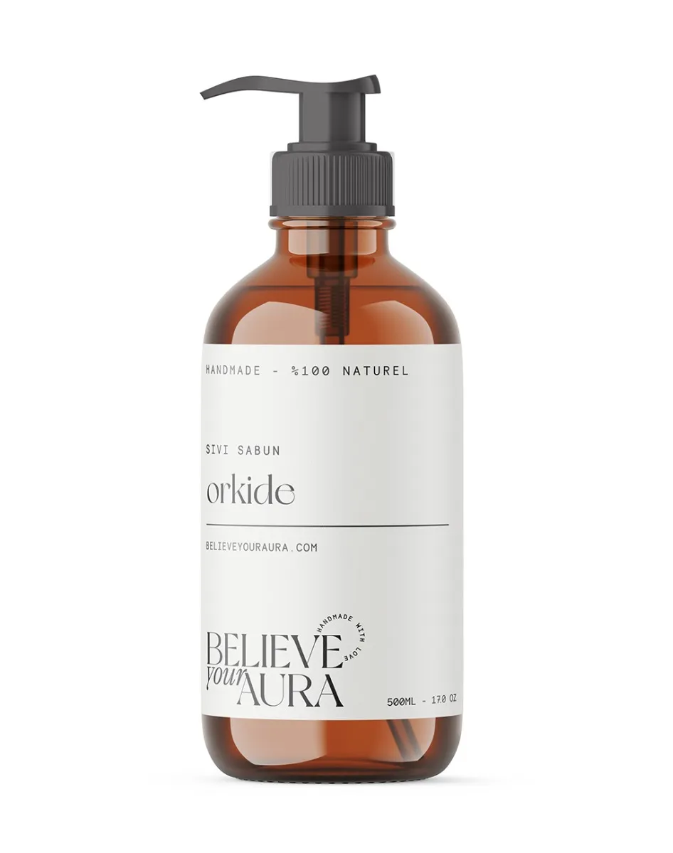 Believe Your Aura E-Vitaminli Aloe Vera Özlü Doğal Orkide Sıvı Sabun SIVORK802-802
