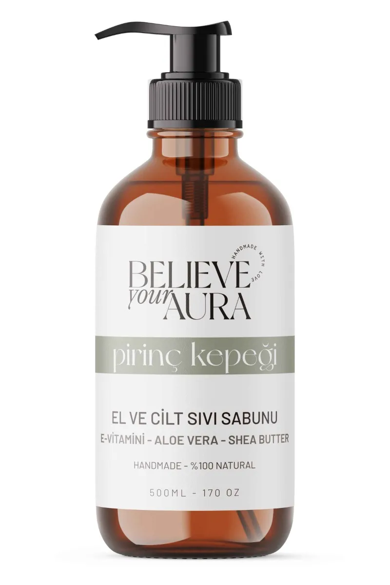 Believe Your Aura Pirinç Kepeği Yağı Cilt Sabunu SIVPRK858