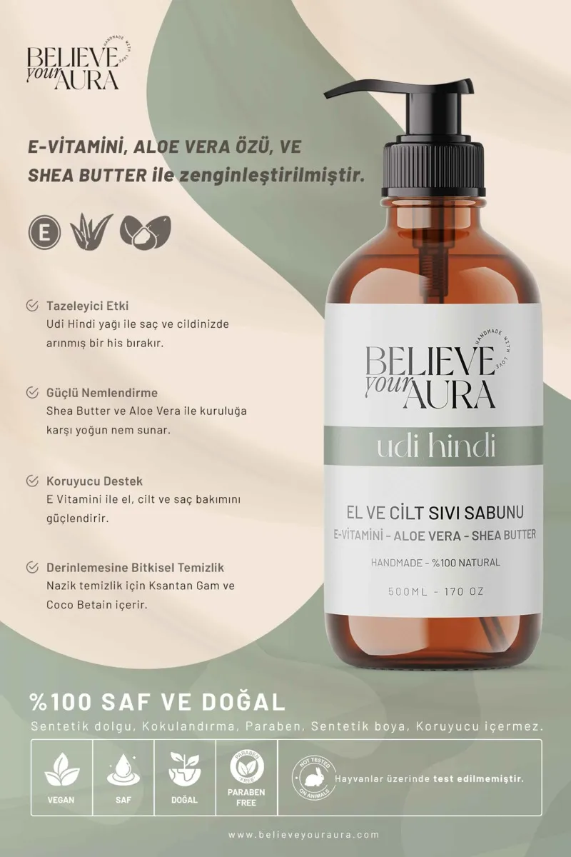 Believe Your Aura Udi Hindi Yağı Cilt Sabunu SIVUDH1051